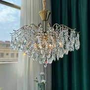Crystal LED Hanging Ceiling Pendant Chandelier Light for Living Room