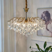 Crystal LED Hanging Ceiling Pendant Chandelier Light for Living Room