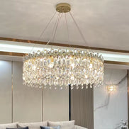 Crystal LED Ceiling Pendant Chandelier Light for Living Room Kitchen
