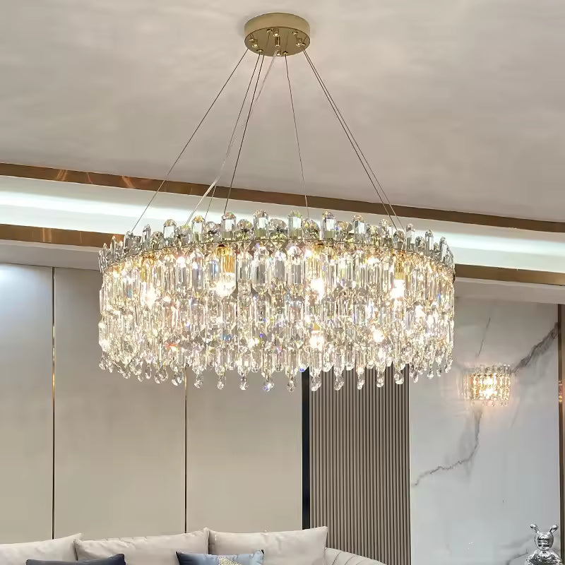 Crystal LED Ceiling Pendant Chandelier Light for Living Room Kitchen