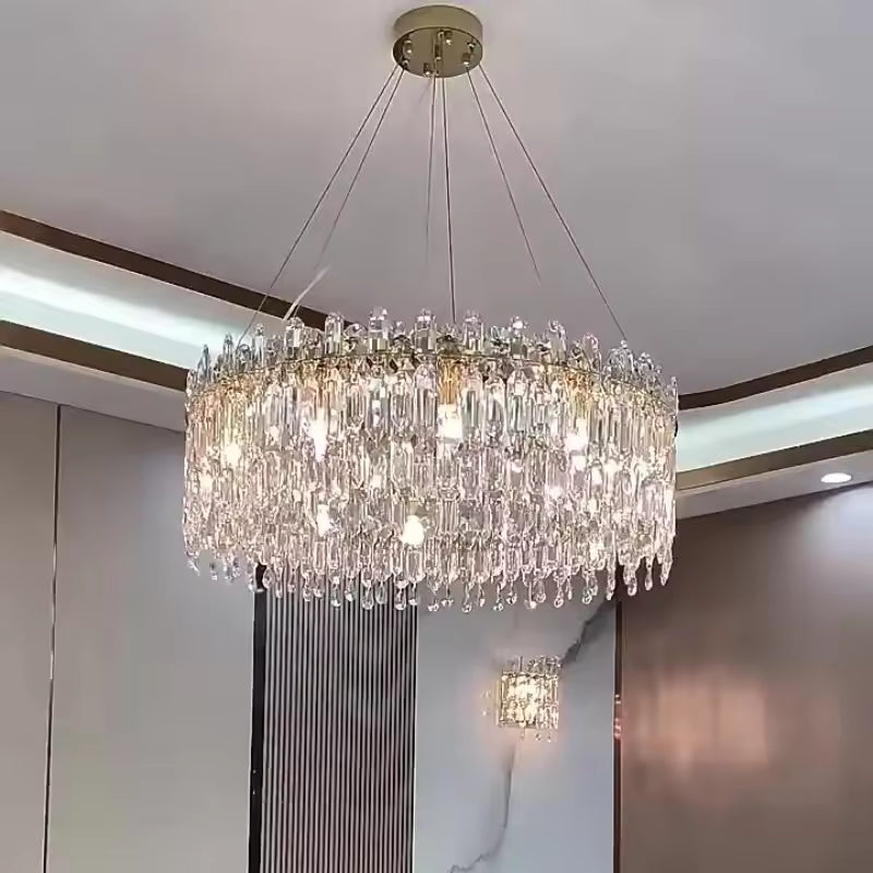 Crystal LED Ceiling Pendant Chandelier Light for Living Room Kitchen