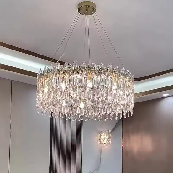 Crystal LED Ceiling Pendant Chandelier Light for Living Room Kitchen