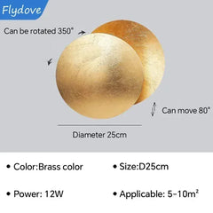Brass Color 25cm