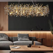 Crystal LED Hanging Ceiling Chandelier Light for Dining Living Bedroom