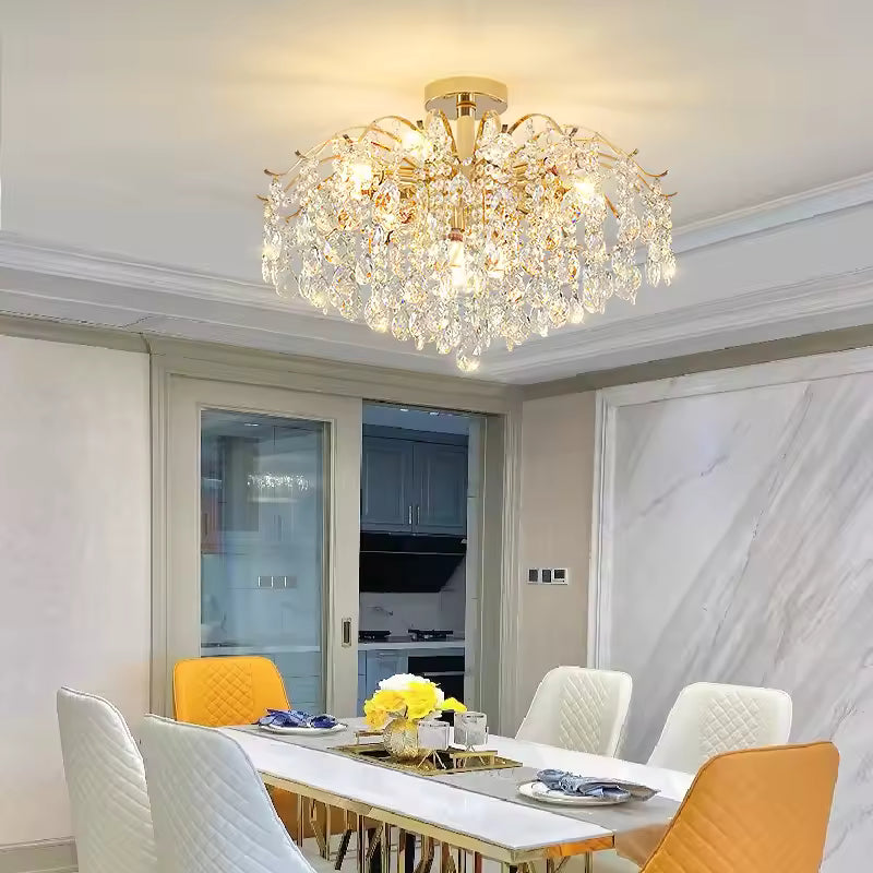 Modern Crystal LED Ceiling Chandelier Light for Living Room Bedroom