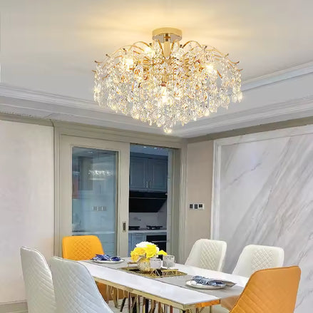 Modern Crystal LED Ceiling Chandelier Light for Living Room Bedroom