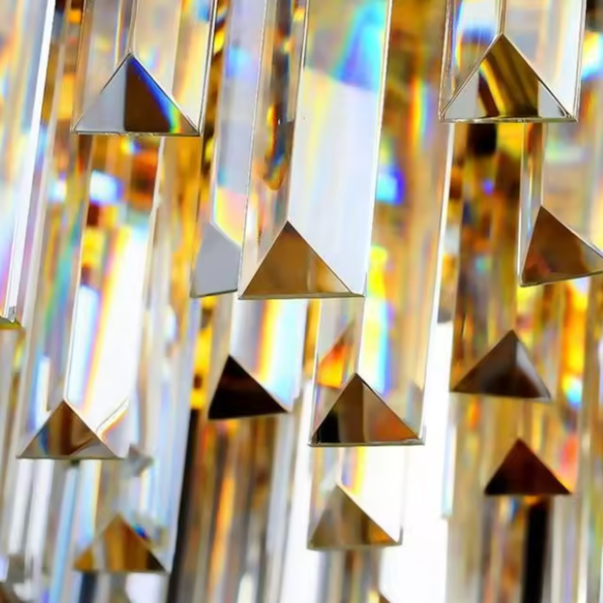 Tiered Crystal LED Hanging Ceiling Chandelier Light for Living Room